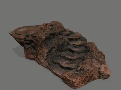 Ladder 6 rock Low-poly 3D model