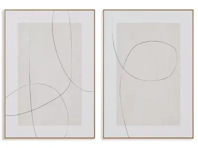Abstract Painting Frame set 3D model 432
