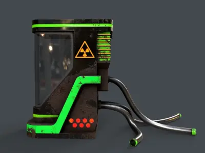 Sci-Fi Teleportation Capsule V1 - 05 Low-poly 3D model