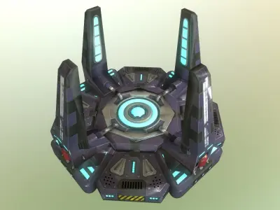 portal warp gate teleport Low-poly 3D model