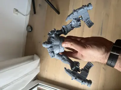 Cyborg Orc with guns 3D print model