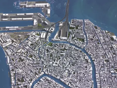 Venice - 3D City Model Low-poly 3D model