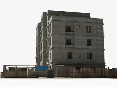 Slum x24 Low-poly 3D model