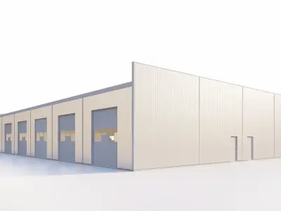 Warehouse model 2 different sizes - archicad skp and more  3D model