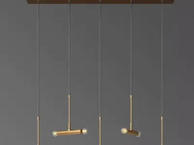 Pendant Lamp Dining Cluster Cinque 3D model