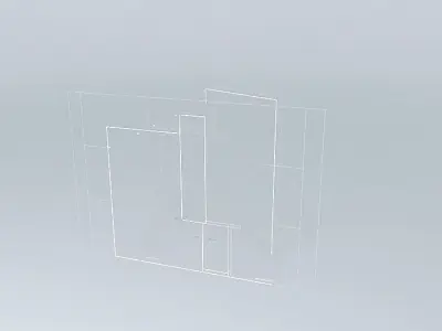 Architecture empty room with door Free 3D model