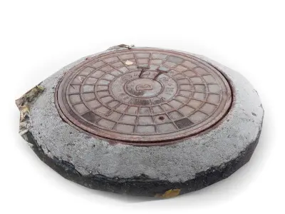 Hatch cover 1 Low-poly 3D model