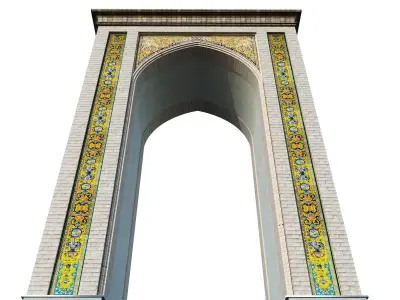old islamic arabic  turkish arch set 144 Low-poly 3D model
