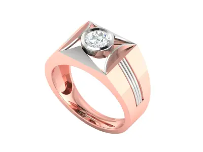 Mens Ring  Render 3dm STL OBJ FBX Details 3D print model 4