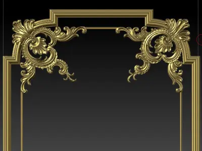 Furniture Pattern of wall and door room  3D model