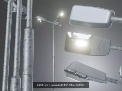 Street Light 5 Galvanized Package