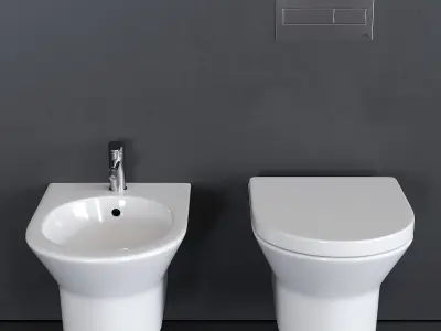 Noken Tono Wall-Hung WC Low-poly 3D model