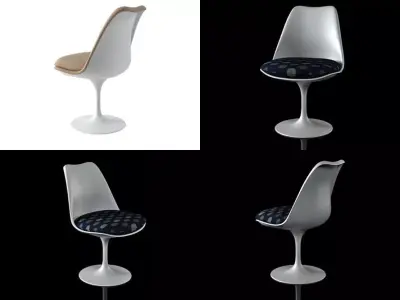 T C saarinen tulip chair 3D model