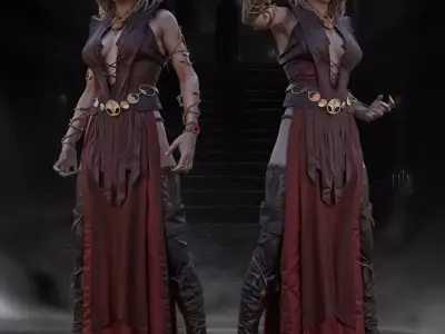 Vampire Lady 3D Model 3D model