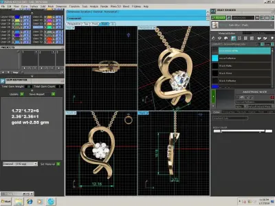 Solitaire Women Pendants  3D print model