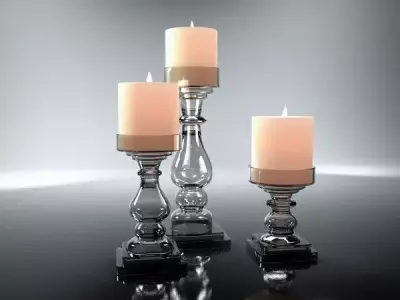 Glass Candlesticks 3D model