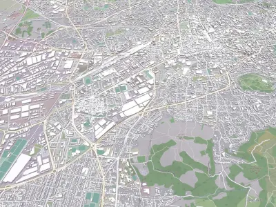 Cityscape Clermont Ferrand France 3D model