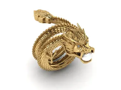 Ancient Dragon Ring  3D print model