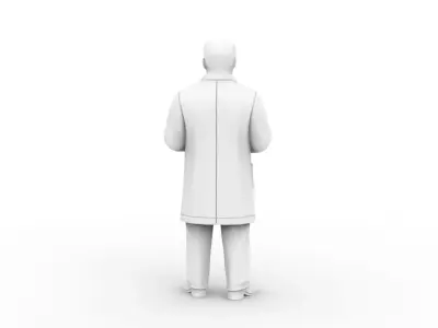 Doctor with Clipboard 3D Printable 3D print model