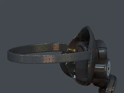 Gas mask helmet 3d model scifi Low-poly  Low-poly 3D model