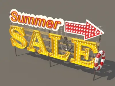 Advertising stand SALE  3D model