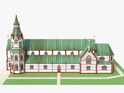 Catedral de San Marcos - Arica Low-poly 3D model