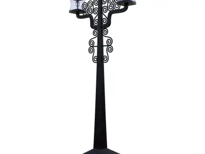 Ornate Street Lamp PBR Low Poly Game Ready Low-poly 3D model