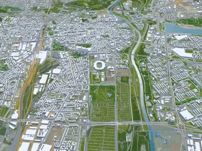 Poznan City Poland Low-poly 3D model