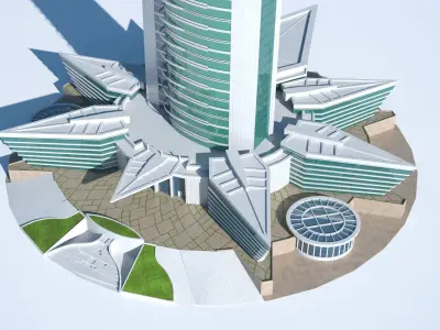 Almas tower - Dubai 3D model