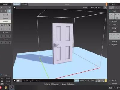Voxel Home materials Low-poly 3D model