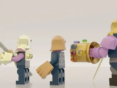 Lego Thanos mini pack 3D model