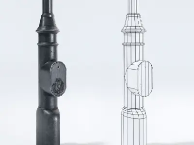 Old Warsaw Street lamp Pastoral Free low-poly 3D model