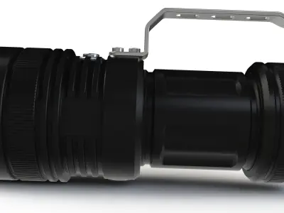 Flashlight camera lens 3D model