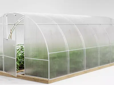 Greenhouse with plants in it 3D model