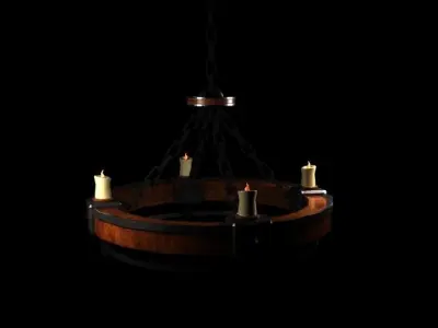 Free Old chandelier Free low-poly 3D model