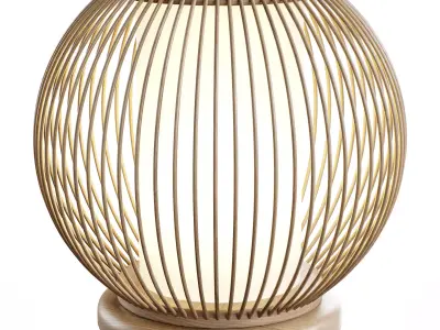 Bamboo Desk Lamp 3D model