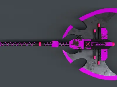 Sci-Fi Axe V4 - 05 Low-poly 3D model