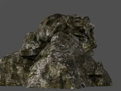 old skull cave 02 Low-poly 3D model