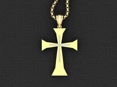 Cross Light Gold 3CP079 3DM STL 3D model