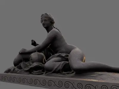 woman statue  Low-poly 3D model