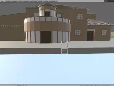 Small Villa with Pool 3D model