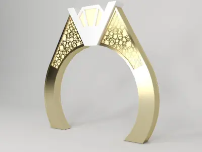 Wedding Salon Entry Big Ring 3D model