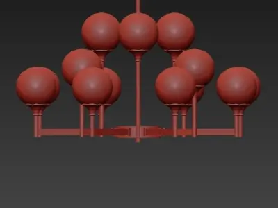 Ball Valley Chandelier 16 3D model