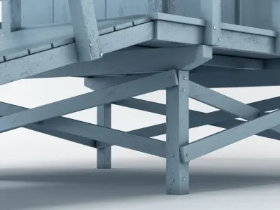 Beach Lifeguard Station 3D model