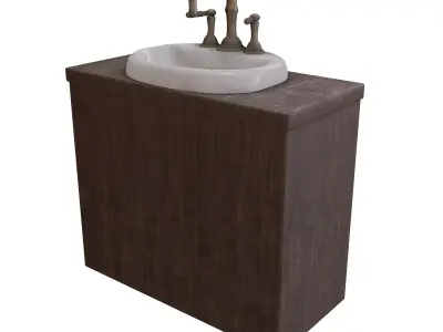 Old Sink Low-poly 3D model