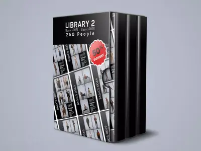 250 People 50pct Discount - Library 2 - Basics0051 - Basics0100 3D model