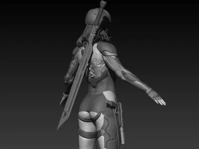 Cyberpunk Female Character 3D model