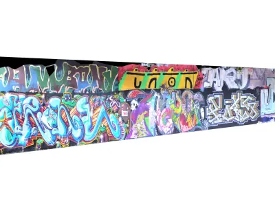 Graffiti wall V 3D model