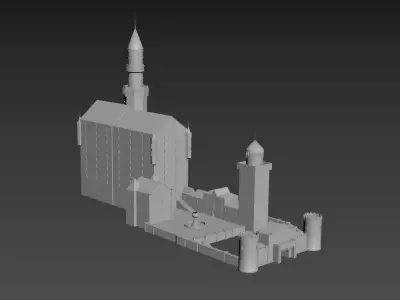 Castle Low-poly 3D model