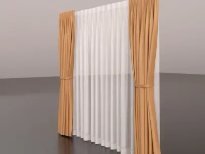 curtain pinch pleat Free 3D model
